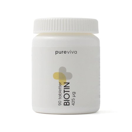 Pureviva Kosttilskud Biotin 425 μg 90 tabl., Helse & Madvarer, Ingredienser, Urter