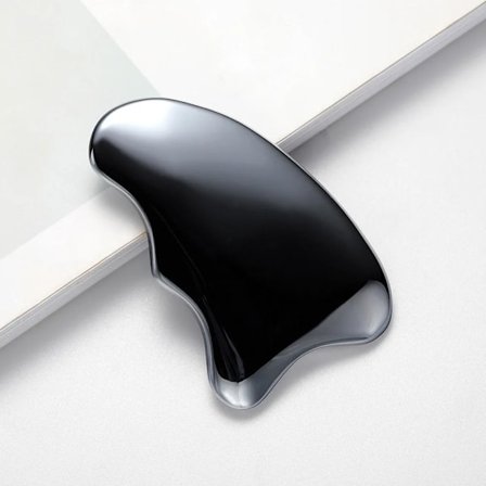 Terahertz Gua Sha Massageapparat Naturlig Jade GuaSha Ansiktsmassage Skrapa Sten för Nacke och Kropp Ansikts SPA~02097