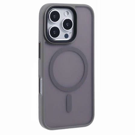 Til iPhone 16 Pro Cover Kompatibel med MagSafe TPU+PC Gummibelagt Finish Telefon Cover-