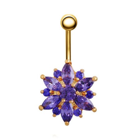 Guldpläterade Navelpiercing Piercing smycken