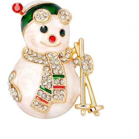 Strass Tegneserie Snømann Skjerf Julebrosjenål Korsage Kvinner Jenter Brosjenåler Julesmykker
