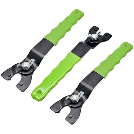 Vinkelsliber Nøgle Gaffelnøgle til Slibemaskiner Udskift Diske, Justerbar Stiftnøgle til Vinkelslibere, Hjul til Vinkelsliber 3 Stykker