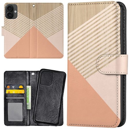 iPhone 16 Plus - Plånboksfodral/Skal Träkonst