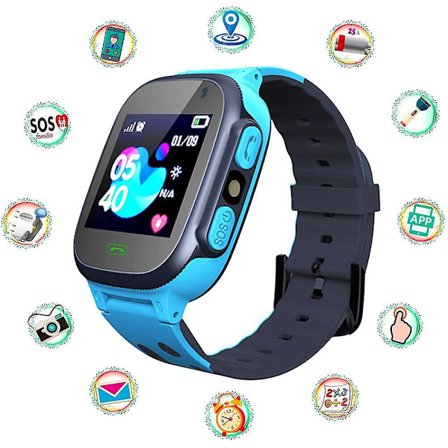 Kid Smart Watch Kamera Samtal Spel Plats Alarm Klocka Smartwatch för Pojkar Flickor FIG
