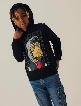 name it Nkmdico Boredofd Nreg Swe Wh Bru Sky - Black - 116