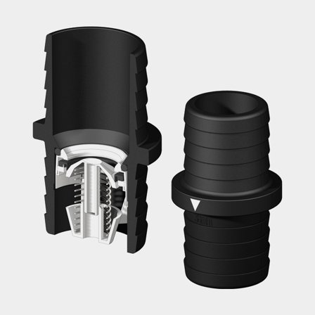Backventil TruDesign Non-Return Valve, komposit, 38 mm (1 1/2") slang