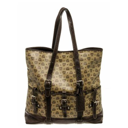 MCM Pre-owned, Pre-owned Tote Bags Bruin, Dames, Maat:ONE Size