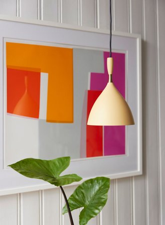 Dokka taklampe Ø16 - lysegul