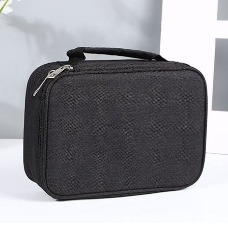 Penneetui, 72 rum Multifunktionelt penneetui med stor kapacitet Penpose Omslag Farvet penholder Organizer Skrivetaske (Sort)