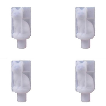 4 stk. Rødvinsflaske Kork Crystal Epoxy Resin Form Krone Kork Silikonform (katt)