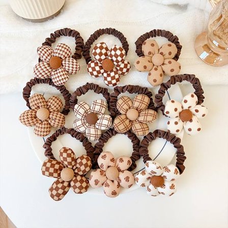 10 stk hårbånd i lær uten hår, hårbånd, jentekaffe col