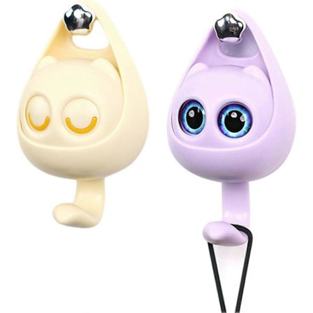 Kreativ Tegneserie Mini Katt Søt Silikonkrok Blinkende Diverse Oppbevaringskroker