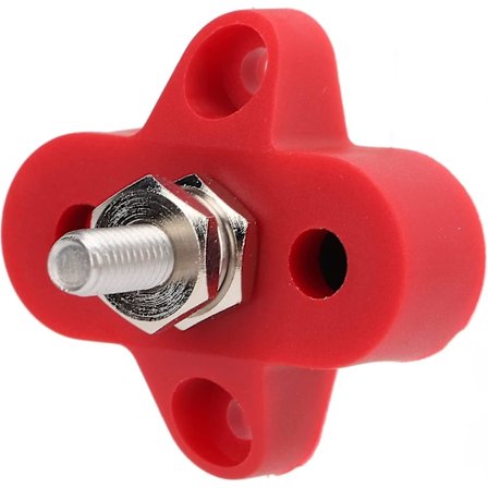 Campingvogn Yacht Konverteringstilbehør Strømsøjle Isoleret Terminal Dobbelt Batteri Terminal (rød) (1 stk)