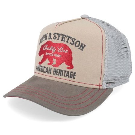 Stetson - Beige trucker Keps - Kids Cap Bear Beige Trucker @ Hatstore