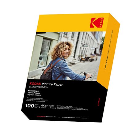 Kodak fotopapir 10x15 cm blankt 230g/m² 100 ark