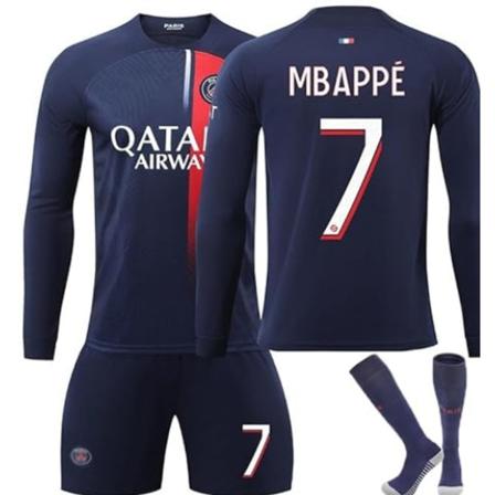 23-24 Paris Saint-Germain Barnhem Långermet Trøye Nr 7 Mbappe 22