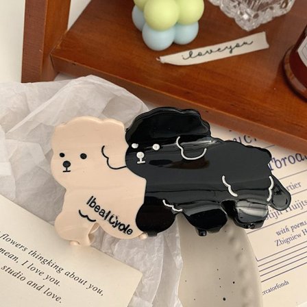 e To Hunde Dyr Acetat Klo Clip til Kvinder Piger Krabbe Hår Cl