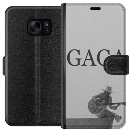 Yhteensopiva Lompakkokotelo Samsung Galaxy S7 Stitch ympäröity mustikoilla söpössä kawaii-tyylisessä nallekarhussa