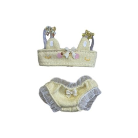 Dukke Badedragt Miniature Bikini GUL 10CM 10CM