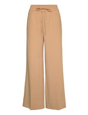 Ficaria Trousers Leveälahkeiset Housut Beige Second Female