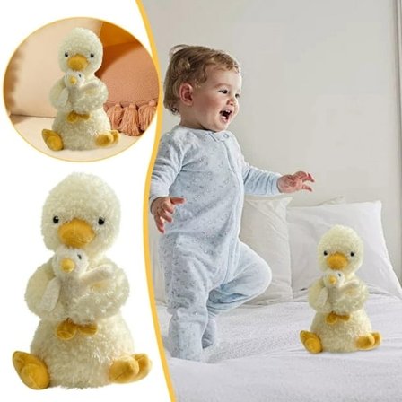 Dukker plyslegetøj Sød Krammende Hados Baby Legetøj Beroligende Dukke Pige Dukke Krammer And, 24 cm