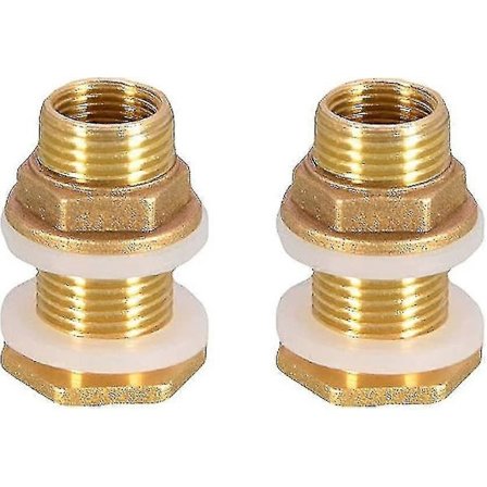 Stk. Vanngjennomføringer 4,2 cm 1/2" Messing Vanntilkobling