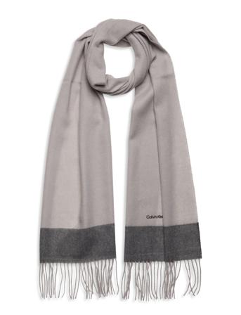 Block Scarf 35X180 Accessories Scarves Winter Scarves Grå Calvin Klein