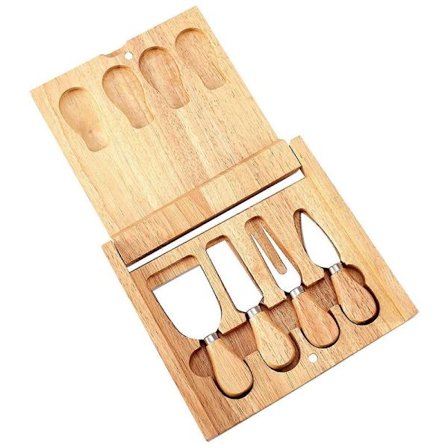 Ostebakke med stativ, 4 dele, komplet værktøjssæt i rustfrit stål til underholdning