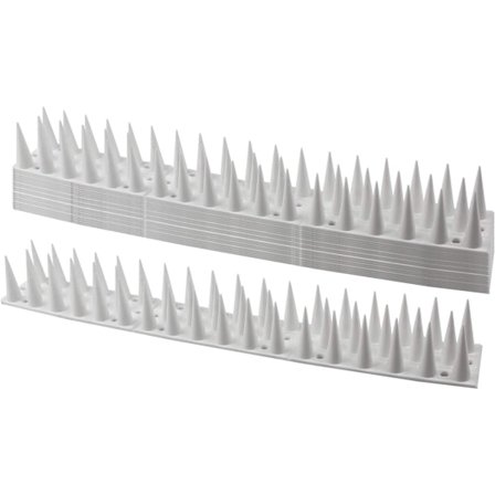 Fuglespikes, 12 stk. Anti-duespisser 4 meter 3 rader plast An