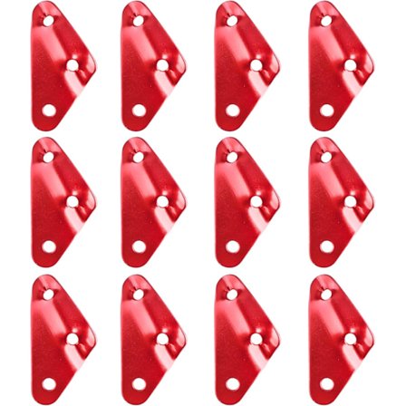 Guyline-spännare 12 st, Spännband för tältlina, Aluminiumlegering, Tälttillbehör för vandring, camping (röd)