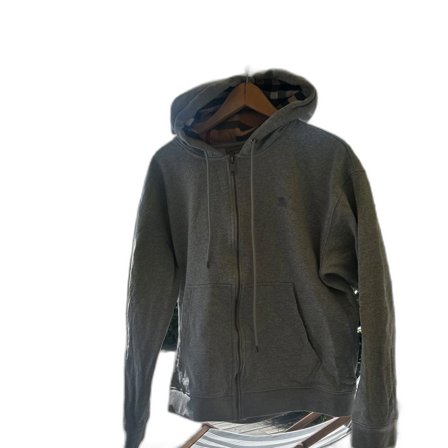 Grå hoodie från Burberry med dragkedja