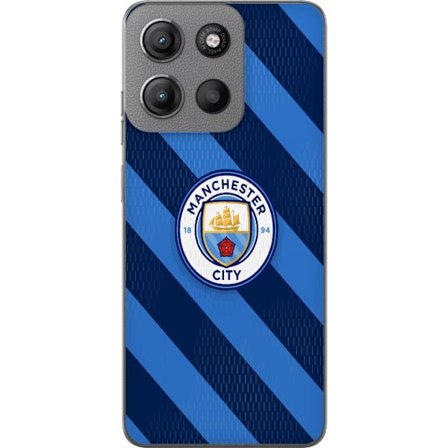 Kompatibelt Mobilskal till Motorola Motorola Moto G15 Paris Saint-Germain klubbmärke med Eiffeltorn, blå cirkulär logotyp med röd mittlinje och de