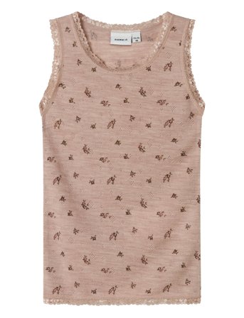 name it Nmfwang Wool Needle Tank Top Noos - Pink - 92