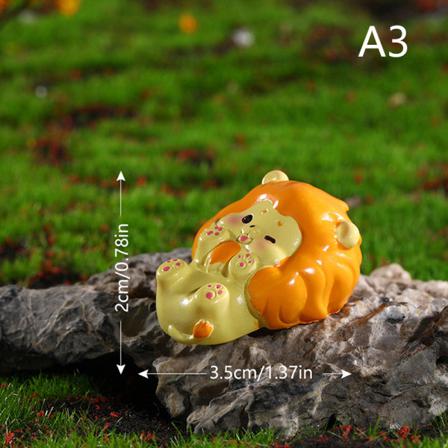 Figuriner Miniatyr E Lion Animal Resin Prydnader För Heminredning