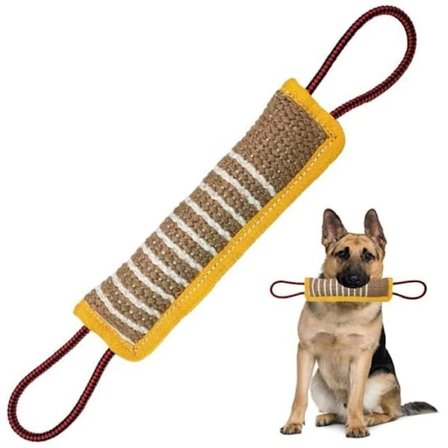 Jute Tug Toys for Biting, Extra Tough Dog Bite Toy, Interactive Toys for Medium to Large Dogs