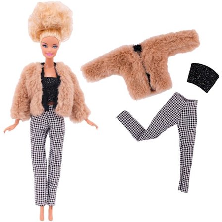 Dockkläder accessoarer plysch kappa + kjol set L363