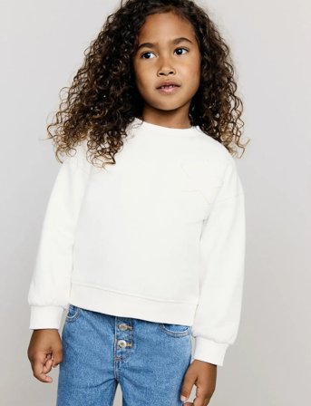 Mango Sweatshirt With Embroidered Star - Cream - 3-4