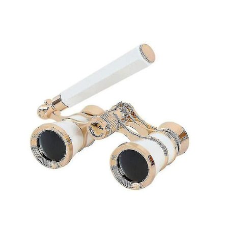 3x25 Kikkert Metal Opera Teater Briller Belagt Linse Rød Teleskop W/ Håndtag