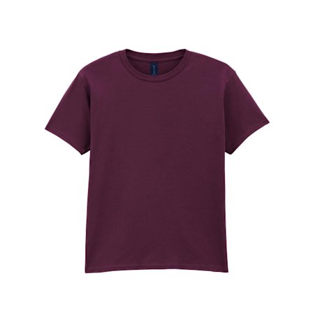 Gildan Barn Unisex Soft Style T-Shirt 7-8 År Vinröd