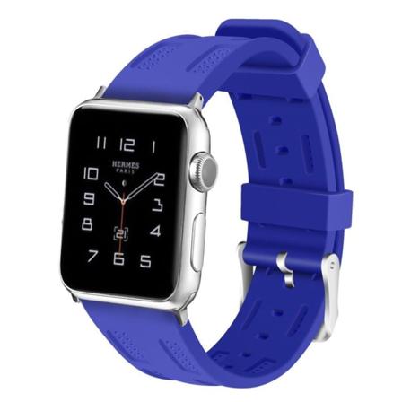 Apple Watch 42mm erstatnings urrem i silikone der er miljøvenlig - Blå Blue
