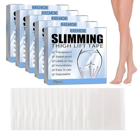 Lårhevingsteip, 10 stk, Løfter Cellulitter & Slapp Hud På Lår, Glatter Ut Rynker