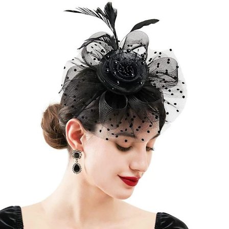 Hatt Kvinnor Flickor Cocktail Tea Party Hårband Flapper Huvudbonad Kentucky Derby Bröllop Hatt
