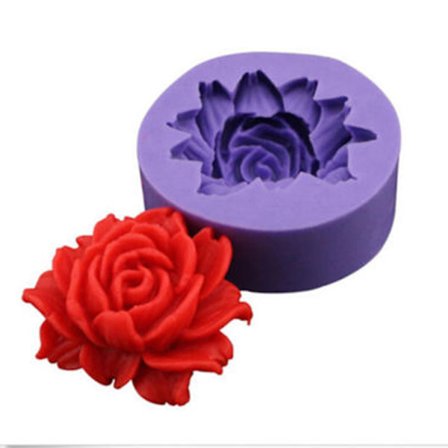 3D Rosblomma Fondant Tårta Choklad Sugarcraft Form ter Silic