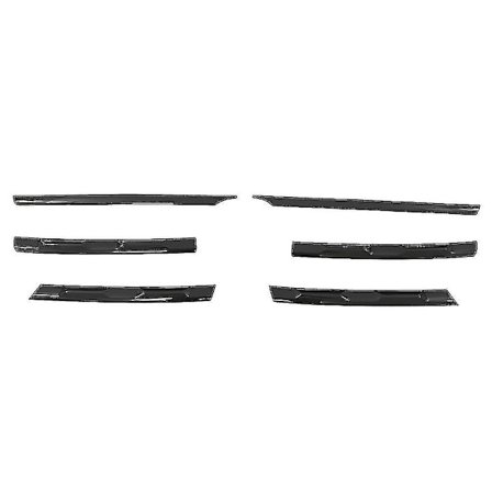 Til Tiguan Mk2 2016-2021 Blanke Sorte Frontkofanger Mesh Center Grille Grill Lister Dækker T