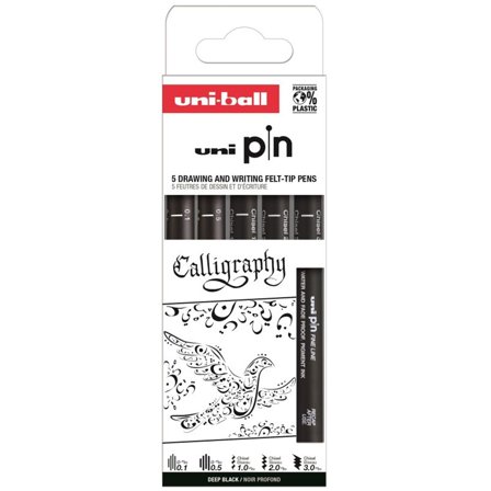 Uni Pin Fine Line 5er-Set Calligraphy