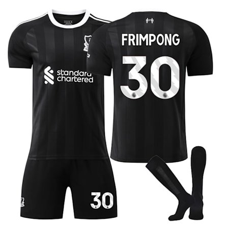 25-26 Liverpool F.C. Målmandstrøjer Sæt NO.30 FRIMPONG Børn Voksen Fodboldudstyr med Sokker