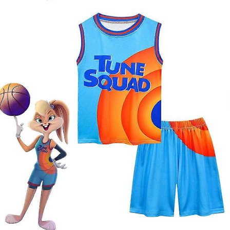 Space Jam Barn Løse Basketball Ermeløs Tanktopp & Shorts Sett Drakter Antrekk