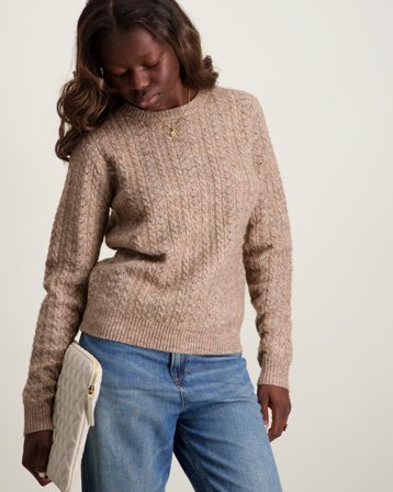 LMTD NLFKAVE LS SHORT S KNIT Brun Pulls Fille - Kids Brand Store