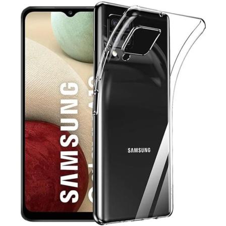 Fodral till Samsung A12 Silikon Anti Shock Högkvalitativ Mjuk Transparent Transparent