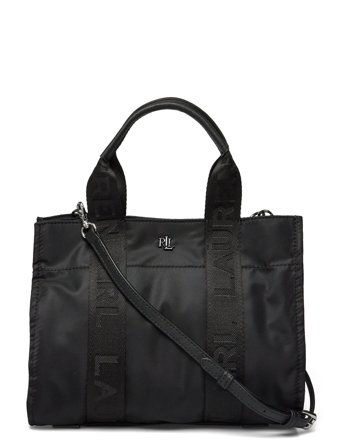 Nylon Small Stevie Tote Bag Black Lauren Ralph Lauren
